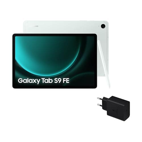 Samsung Galaxy Tab S9 FE - Tablet + Cargador, 128 GB, Wifi, S Pen incluido, Batería de Larga Duración, Clasificación IP 68, Gris (Versión Española)