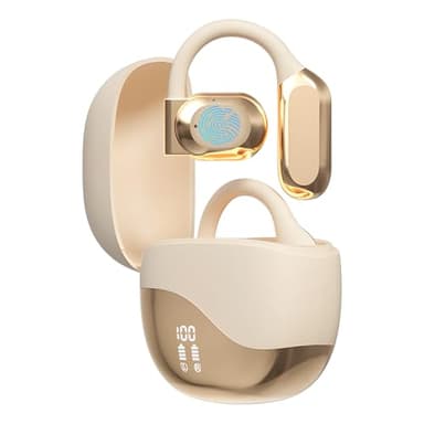 Auriculares Traductor en Tiempo Real, Auriculares de interpretación simultánea, Auriculares de Traducción en Línea, Admite más de 144 Idiomas Diferentes, Ideales Para Viajes y Aprendizaje (Beige)