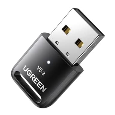 UGREEN USB Bluetooth 5.3 Adaptador para PC Compatible con Windows 11 10 8.1, Adapter Dongle para Auriculares Teclado Ratón Altavoces Mando de PS5 PS4 Switch