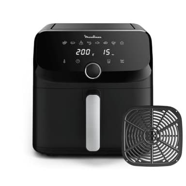 Moulinex Easy Fry Mega, Freidora de aire, 7,5 L Capacidad XL, 8 Programas, Diseño Compacto, Modelo EZ8558F0