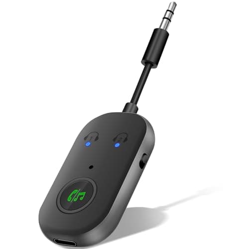 Adaptadores de Transmisor Bluetooth 5.3, Receptores de Transmisor Bluetooth 2 en 1 Admiten 2 Auriculares, Enchufe AUX de 3,5 mm, para TV, Teléfonos Móviles Sistemas de Sonido para Automóviles Tabletas