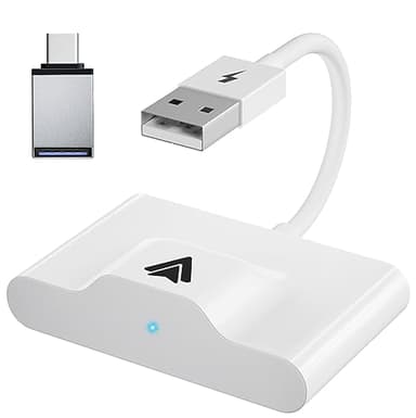 Adaptador para Android Auto inalámbrico, Dongle Carplay inalámbrico Convertir CarPlay con cable a inalámbrico, adaptador para Android Auto 2.4Ghz 5Ghz WiFi Auto-Connect, CarPlay Wireless Plug & Play