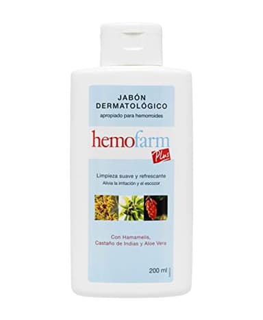 HEMOFARM PLUS - Jabón líquido dermatológico, Alivio hemorroides, Calma y refresca, 200ml