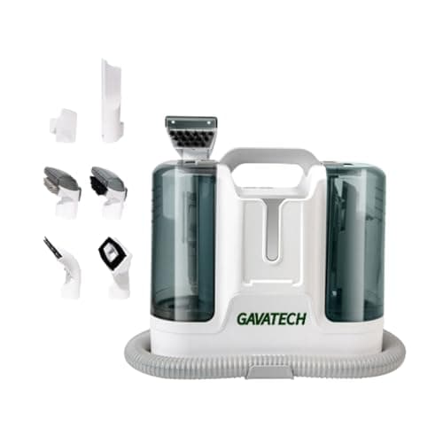 GAVATECH aspirador de tapicerias y alfombras Limpiador de manchas multisuperficie, máquina para limpiar tapicerias, sofás, moquetas, cristales.Aspiradora de agua tapiceria con 6 accesorios