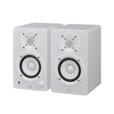 Yamaha HS3 Monitores de Estudio – Par de Altavoces Activos Compactos de 2 Vías Potenciados, Bass-Reflex 3.5" 52W, con Control de Sonido Avanzado, para Producción Musical y Edición de Video – Blanco