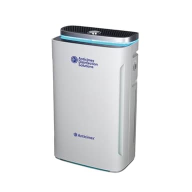 ANTICIMEX Purificador de Aire con Filtro HEPA, CADR 500 m³/h, Silencioso por debajo de 62dB, Carbón Activado, Neutralizador y Eliminador de Olores, Tecnología SMART con UV Antiácaros, Monitor LED