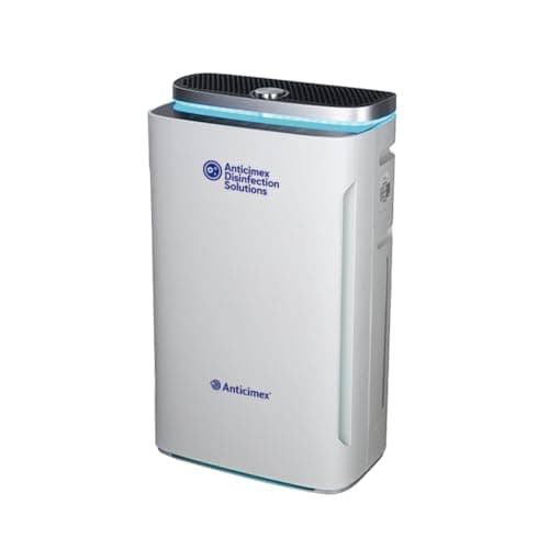 ANTICIMEX Purificador de Aire con Filtro HEPA, CADR 500 m³/h, Silencioso por debajo de 62dB, Carbón Activado, Neutralizador y Eliminador de Olores, Tecnología SMART con UV Antiácaros, Monitor LED