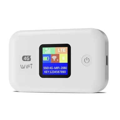 JICICUXI Router WiFi Portatil, Router 4G Sim Portatil Pantalla LED, Hotspot 4g Punto De Acceso WiFi, BateríA 3000 Mah 150 Mbps para Viajes, Acampada y hostelería