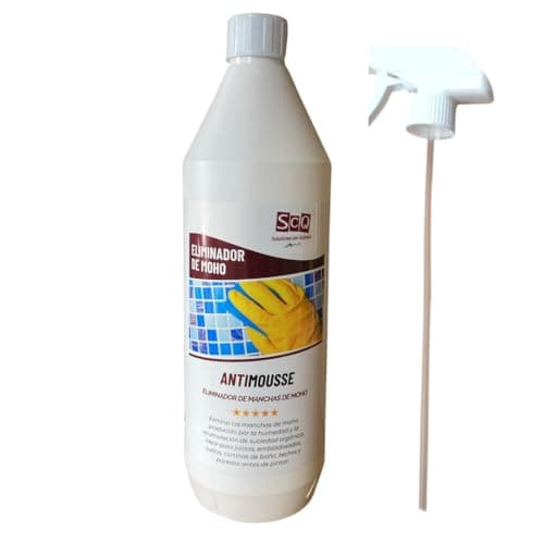 Limpiador antimoho 1L - Elimina manchas de moho, quita manchas humedad y suciedad orgánica, Elimina moho en juntas azulejos, baldosas, silicona, ducha, antimoho para baño,Paredes,Interior y Exterior