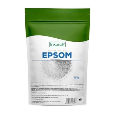 Sulfato de magnesio sal de epsom 250 g Inkanat