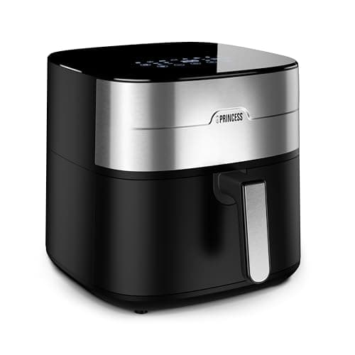 Princess freidora de aire - Dos resistencias - Libre de BPA y de PFAS - 8 L - Programas pregrabados - Temperatura ajustable y temporizador - 2 000 W - 182280