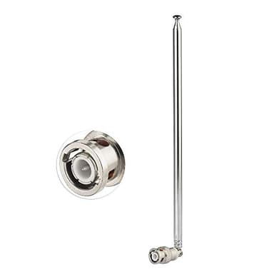 Bingfu Antena de Escáner Telescópico Portatil BNC 115 cm 7 Secciones para Radio CB Bidireccional Escáner de Radio Uniden Whistler Escáner de la Policía Receptor de Escáner de Radio Radio de Mano Icom