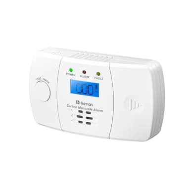 HEIMAN Detector de monóxido de Carbono con Pantalla LCD, Certificado EN 50291, duración de la batería, 10 años de duración del Sensor, botón de Prueba (1lcd)