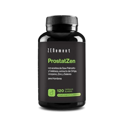 ProstatZen con Aceites de Saw Palmetto y Calabaza, Extracto de Ortiga, Licopeno, Zinc y Selenio - Fórmula en Sinergia para la Salud Masculina - 120 Cápsulas Blandas - Zenement