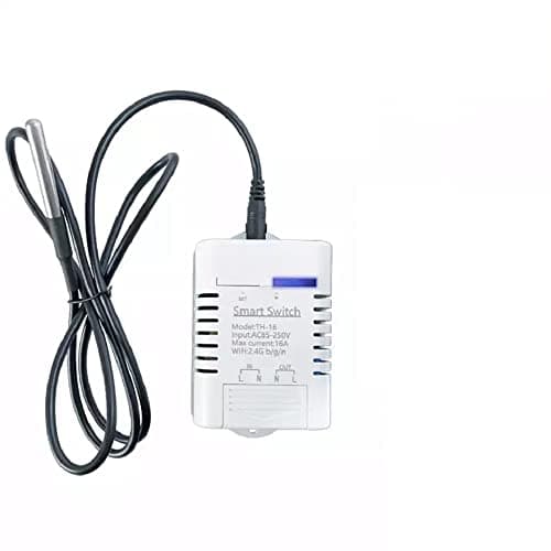 MHCOZY eWeLink 16A Interruptor Inteligente con Control de Temperatura y Humedad, Controlador de termostato WiFi Compatible con Alexa Google Home (Temperatura)
