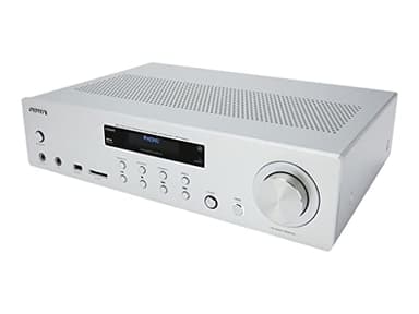 Aiwa AMU-120BT/SL: Amplificador, Receptor AV, con Bluetooth 5.0, 120W, Puerto USB, Lector Tarjeta SD. Color: Plata