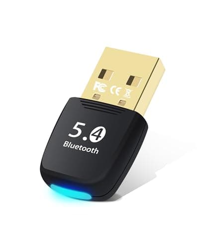 Adaptador Bluetooth PC, 5.4 Bluetooth Dongle, Bluetooth Dongle USB, Memoria Bluetooth, Baja Latencia, Plug & Play, con Windows 7/10/8.1/11, para Escritorio, Portátil, Auriculares, Teclado, Ratón