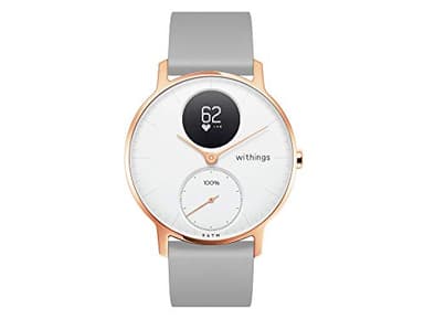 Withings Steel HR - Reloj inteligente híbrido con seguimiento de la actividad por GPS, control de la frecuencia cardíaca, seguimiento del sueño, sumergible y con una autonomía de 25 días