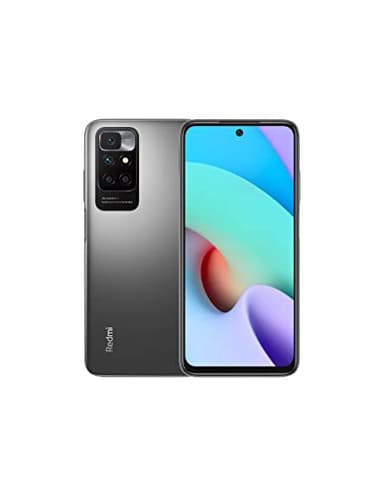 Xiaomi Redmi 10 - Smartphone 4+128 GB, 6,5" FHD+ 90 Hz DotDisplay, MediaTek Helio G88, 50MP cámara cuádruple con IA, 5000 mAh (Versión ES/PT) Gris Carbón
