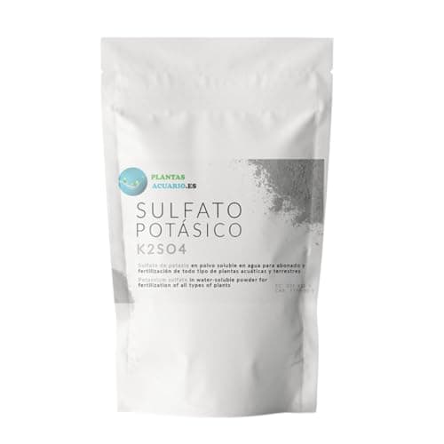 Sulfato de Potasio 1Kg, Abono Sulfato Potasico Fertilizante hidrosoluble para Plantas de Jardín y Acuario (K2SO4)
