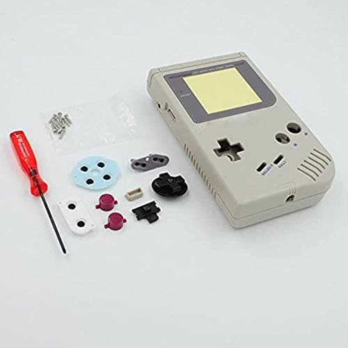 Carcasa completa de repuesto para consola Nintendo Gameboy Classic 1989 GB DMG, pieza de reparación, color gris