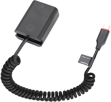 King Ma NP-FW50 - Cargador de batería para cámara Dummy (batería NP-FW50, con cable adaptador de corriente tipo C PD/QC, para cámaras Sony A7, A7M2, A7R2, A7S2, A6000, A6300, A6500, A5000, A5100