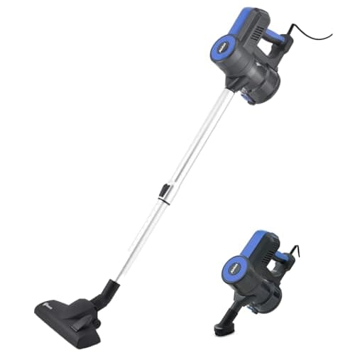 Akitas S12 600W 2 en 1 Aspirador Escoba, Aspirador Vertical, Aspiradora sin Bolsa Aspiradora con Cable, con Boquilla de Cabeza Wesse Alemana, Peso Ligero