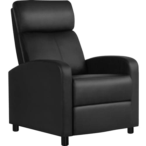Yaheetech Sillón de Masaje Sillón Relax Silla Butaca Sofá Sillón Ajustable Sillón de Relajación con Función Reclinable para Sala de Estar Negro