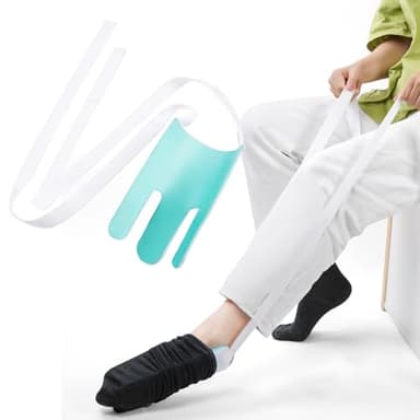 ACWOO Poner Calcetin, Calzador Calcetines de Ayuda Poner Medias de Compresion Aparato, Calzador de Calcetines, Aparato para Ponerse los Calcetines, para Personas Mayores o con Movilidad Reducida