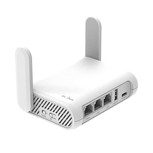 GL.iNet GL-SFT1200 (Opal) Secure Travel WiFi Router - AC1200 Dual Band Gigabit Ethernet Wireless Internet Router | IPv6 | USB2.0 | MU-MIMO | 128MB of RAM | Repeater Bridge | Access Point Mode