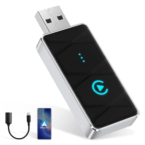 Android Auto Wireless Adapter Convertir Wired Android Auto en Wireless para Manos Libres para Coche, superrápido y Estable USB C/A Dorado Negro