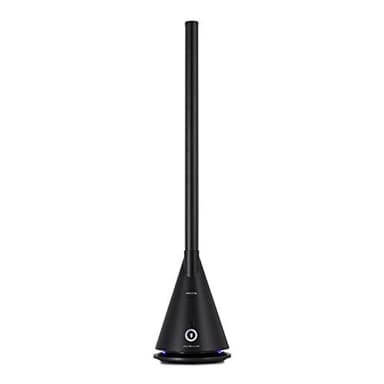 CREATE / COOL DC Negro/Ventilador de Torre, sin Aspas, 9 Velocidades, Oscilación 90°, Programable, Temporizador, Con Mando a Distancia, Bajo Consumo, Ligero, Diseño Vanguardista