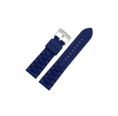 Correa de Silicona Suave for Reloj Compatible con Citizen Blue Angel AT8020-54L/8020-03L/JY8078, Pulsera Azul y Negra de 22mm 23mm(Blue-Silver Pin Buckle,22mm)