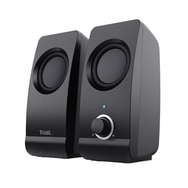 Trust Remo 2.0 Set de Altavoces, Jack 3.5 mm, 16 W, 50-20000 Hz Respuesta Frecuente, Sistema de Altavoces Alámbrico USB para PC, Ordenador, Portátil, Oficina - Negro