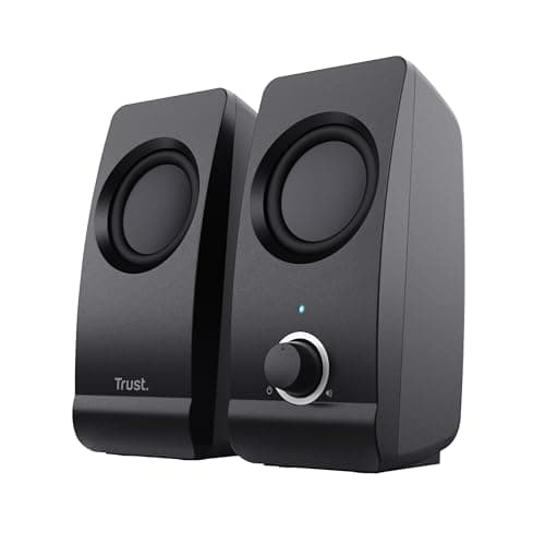 Trust Remo 2.0 Set de Altavoces, Jack 3.5 mm, 16 W, 50-20000 Hz Respuesta Frecuente, Sistema de Altavoces Alámbrico USB para PC, Ordenador, Portátil, Oficina - Negro