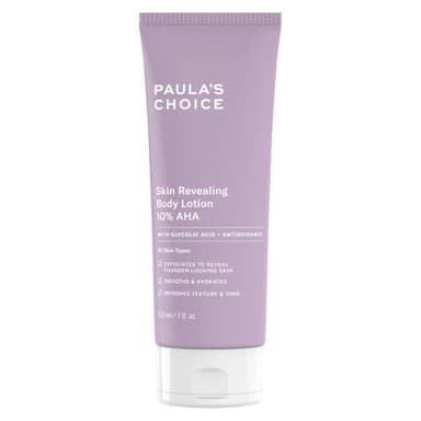 Paula's Choice 10% AHA Exfoliante Corporal - Crema Hidratante Corporal - Elimina la Queratosis Pilaris - Locion Antiedad - con Ácido Glicolico - Todos Tipos de Piel - 210 ml