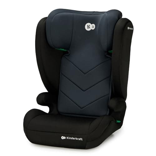 Kinderkraft I-SPARK Silla de coche, i-Size, para bebé, Grupo 2/3 100-150 cm, de 3,5 a 12 años, de 15 a 36 kg, ligera (4,5 kg), cinturón de seguridad de 3 puntos, Protección lateral, Negro
