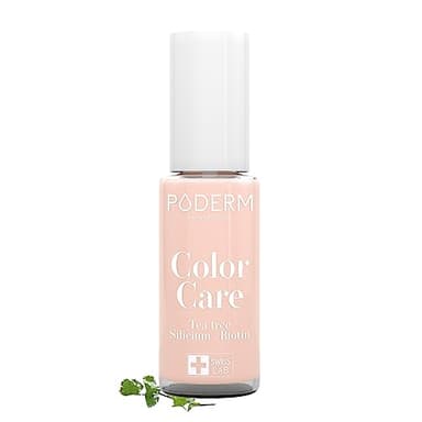 PODERM - ESMALTE DE UÑAS TEA TREE PARA HONGOS DE UÑAS - COLOR ROSA PÁLIDO - TRATAR LAS UÑAS AMARILLAS/DAÑADAS - Previene y trata HONGOS - CUIDADO 2 IN 1 - FÓRMULA ÚNICA - Hecho en Suiza