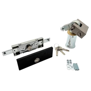 PREFER - Kit de Seguridad para persiana con candado y Cerradura antirrobo - Acero Inoxidable - 3 Llaves Perforadas - Ideal para persiana - Candado Blindado