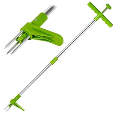 GEEZY Extractor de malezas de Acero Twister Claw Removedor de malezas Deshierbe Root Killer Herramienta de Mano de jardín