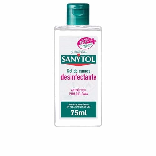 Sanytol - Gel De Manos Desinfectante Hidroalcohólico, Sin Enjuague, Hipoalergénico, 75 Mililitro