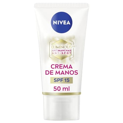 NIVEA Luminous 630 Antimanchas Crema de Manos (1 x 50 ml), crema hidratante con ácido hialurónico, crema nutritiva con protección solar 15