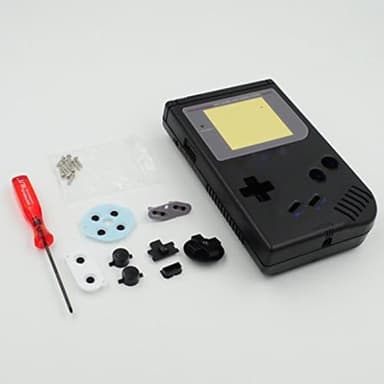 Carcasa completa de repuesto para consola Nintendo Gameboy Classic 1989 GB DMG, pieza de reparación, color negro