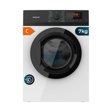 Cecotec Secadora de Ropa Evacuación 7Kg Bolero DressCode Dry 7200V Max. 600W, Bajo Consumo, 15 Programas, Secado Automático, Planchado Fácil, Stop&Go, KidLock, Luz Interior, Tambor Inox