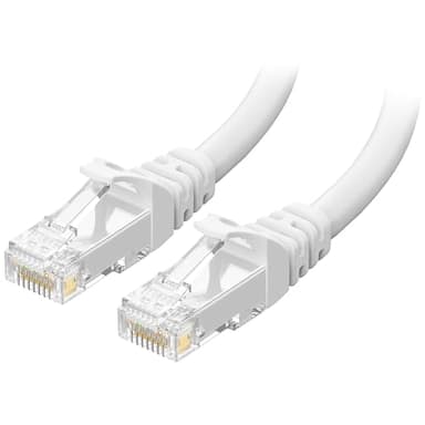 Cable Matters Cable Ethernet Cat 6 Moldeado (Cable Cat 6, RJ45 Cat 6) en Blanco - 9 Metros