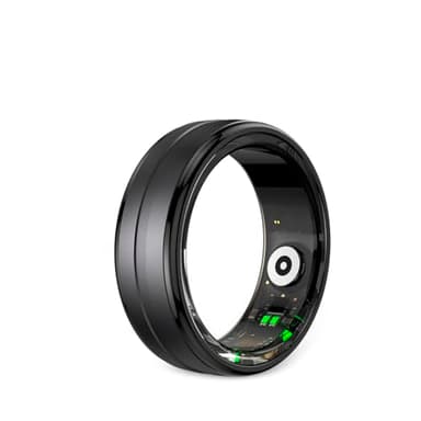 PRIXTON Anillo Inteligente Smart Ring Orbyt Talla 9, Diámetro 19.1 mm, para Hombre y Mujer, Estuche de Carga, Análisis del Sueño/Pulsómetro/Podómetro/Calorías, Impermeable, Android e iOS, Color Negro