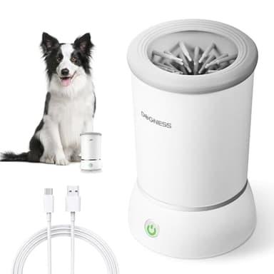 DOGNESS Limpiador automático de patas para perros, limpiador eléctrico de patas de perro, recargable por USB, 360°, todo alrededor de perros, limpiador de patas para perros