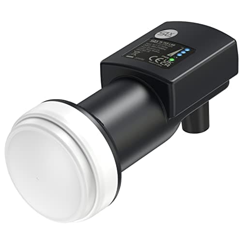 LNB Parabolica, Receptor Antena Parabolica Universal, con Indicador de Fuerza de Señal, Salida única Compatible con HD, 4K, UHD, Full HD