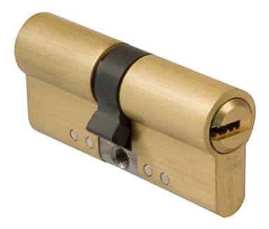 Amig - Cilindro de Alta Seguridad | Cerradura para puertas | Antiganzúa, Antibumping y Antitaladro | Leva larga | Incluye 5 llaves | Dorado Mate | Medidas: 70 (35-35 mm)
