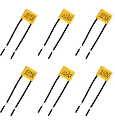 Set de 6 Condensador Polipropileno, Condensadores de Seguridad 0.22µF 275V X2, Ideal para Reducción de Interferencias en Dispositivos LED, Lámparas y Más, Compatibles con Diversos Modelos